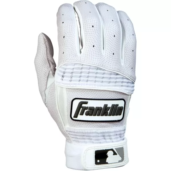 imageFranklin Sports MLB Batting Gloves  Neo Classic II Adult Batting Gloves Pair  Baseball  Softball Batting GlovesPearlWhite