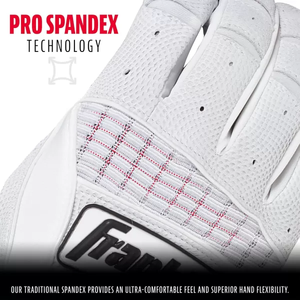 imageFranklin Sports MLB Batting Gloves  Neo Classic II Adult Batting Gloves Pair  Baseball  Softball Batting GlovesPearlWhite