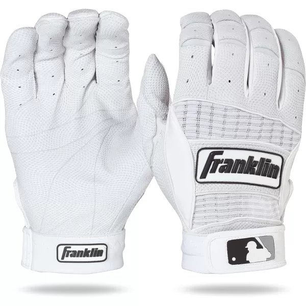 imageFranklin Sports MLB Batting Gloves  Neo Classic II Adult Batting Gloves Pair  Baseball  Softball Batting GlovesPearlWhite