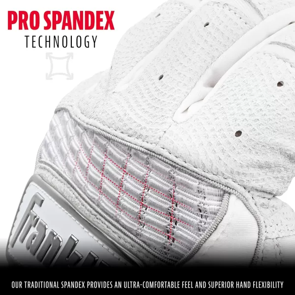 imageFranklin Sports MLB Batting Gloves  Neo Classic II Adult Batting Gloves Pair  Baseball  Softball Batting GlovesPearlWhite Chrome