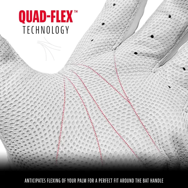 imageFranklin Sports MLB Batting Gloves  Neo Classic II Adult Batting Gloves Pair  Baseball  Softball Batting GlovesPearlWhite Chrome