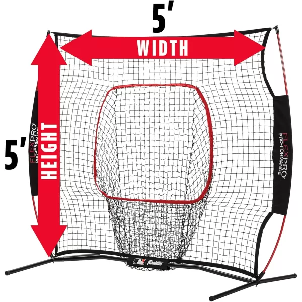 imageFranklin Sports MLB Flexpro Training Backstop Net and Pitching Target  Baseball and Softball Batting Practice Net5 x 5