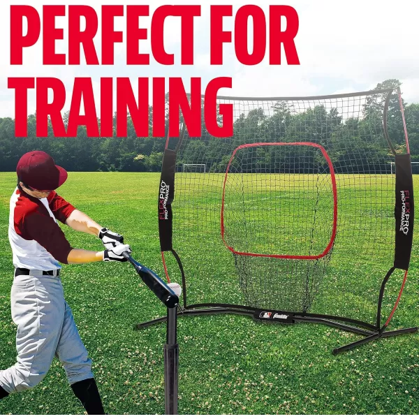 imageFranklin Sports MLB Flexpro Training Backstop Net and Pitching Target  Baseball and Softball Batting Practice Net7 x 7