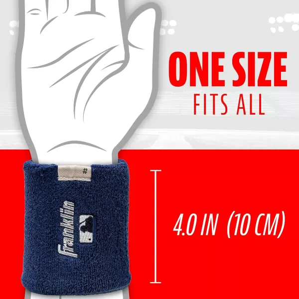 imageFranklin Sports MLB WristbandsNavy  Gray