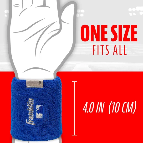 imageFranklin Sports MLB WristbandsRoyal  Gray