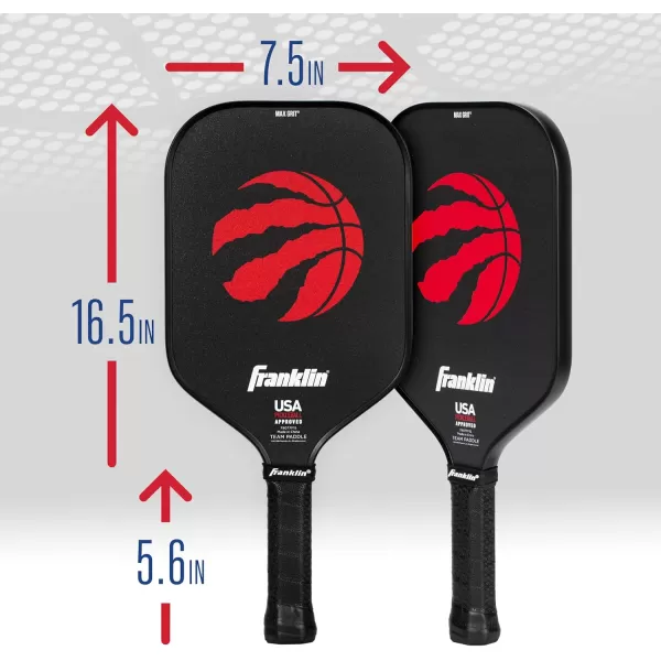imageFranklin Sports NBA Pickleball Paddle  Official NBA Team Pickleball Paddles  USAP USAPA Approved Premium Quality Pickleball Paddles  Authentic Team Logos  ColorsToronto Raptors