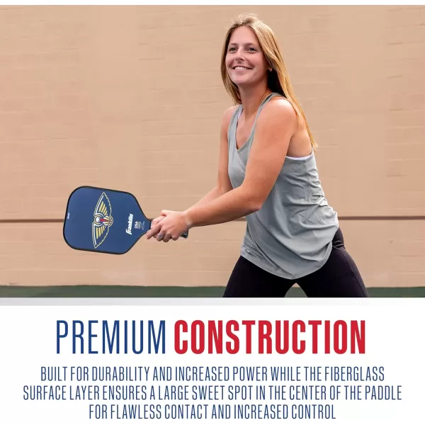 imageFranklin Sports NBA Pickleball Paddle  Official NBA Team Pickleball Paddles  USAP USAPA Approved Premium Quality Pickleball Paddles  Authentic Team Logos  ColorsNew Orleans Pelicans