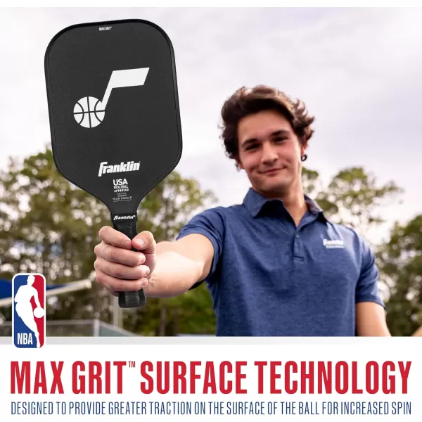 imageFranklin Sports NBA Pickleball Paddle  Official NBA Team Pickleball Paddles  USAP USAPA Approved Premium Quality Pickleball Paddles  Authentic Team Logos  ColorsUtah Jazz