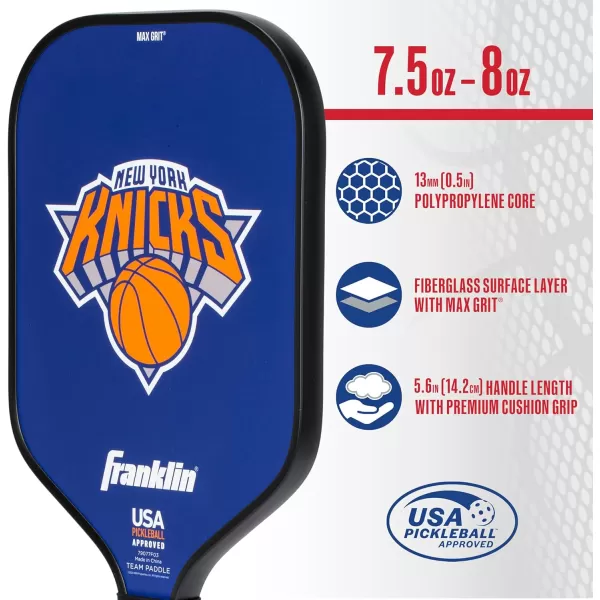 imageFranklin Sports NBA Pickleball Paddle  Official NBA Team Pickleball Paddles  USAP USAPA Approved Premium Quality Pickleball Paddles  Authentic Team Logos  ColorsNew York Knicks