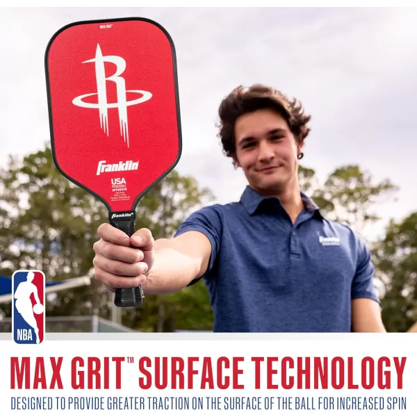 imageFranklin Sports NBA Pickleball Paddle  Official NBA Team Pickleball Paddles  USAP USAPA Approved Premium Quality Pickleball Paddles  Authentic Team Logos  ColorsHouston Rockets