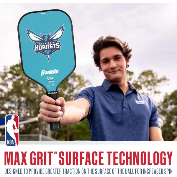 imageFranklin Sports NBA Pickleball Paddle  Official NBA Team Pickleball Paddles  USAP USAPA Approved Premium Quality Pickleball Paddles  Authentic Team Logos  ColorsCharlotte Hornets