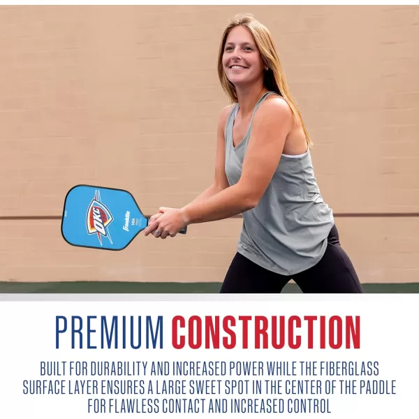 imageFranklin Sports NBA Pickleball Paddle  Official NBA Team Pickleball Paddles  USAP USAPA Approved Premium Quality Pickleball Paddles  Authentic Team Logos  ColorsOklahoma City Thunder