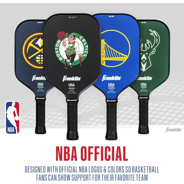 imageFranklin Sports NBA Pickleball Paddle  Official NBA Team Pickleball Paddles  USAP USAPA Approved Premium Quality Pickleball Paddles  Authentic Team Logos  ColorsIndiana Pacers