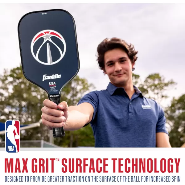 imageFranklin Sports NBA Pickleball Paddle  Official NBA Team Pickleball Paddles  USAP USAPA Approved Premium Quality Pickleball Paddles  Authentic Team Logos  ColorsWashington Wizards