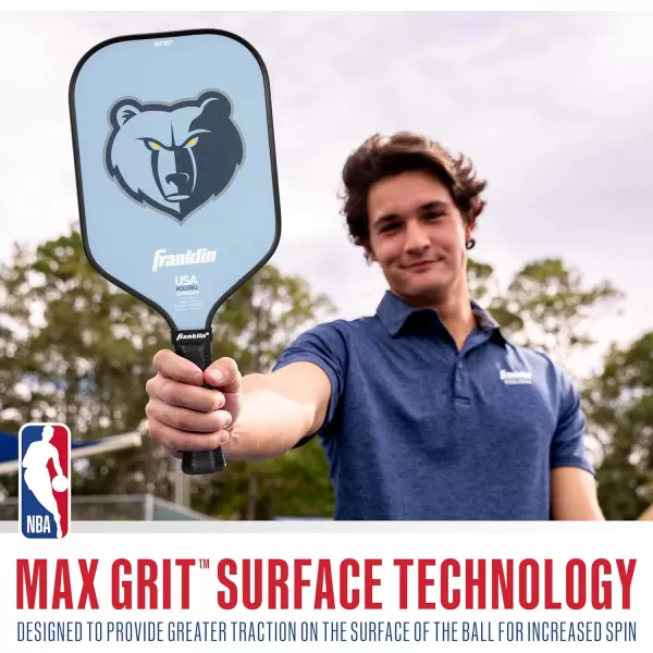 imageFranklin Sports NBA Pickleball Paddle  Official NBA Team Pickleball Paddles  USAP USAPA Approved Premium Quality Pickleball Paddles  Authentic Team Logos  ColorsMemphis Grizzlies