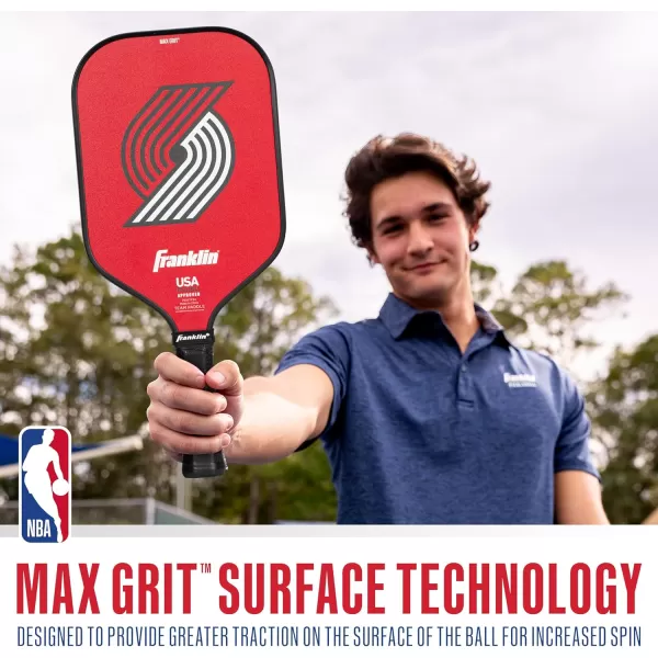 imageFranklin Sports NBA Pickleball Paddle  Official NBA Team Pickleball Paddles  USAP USAPA Approved Premium Quality Pickleball Paddles  Authentic Team Logos  ColorsPortland Trail Blazers