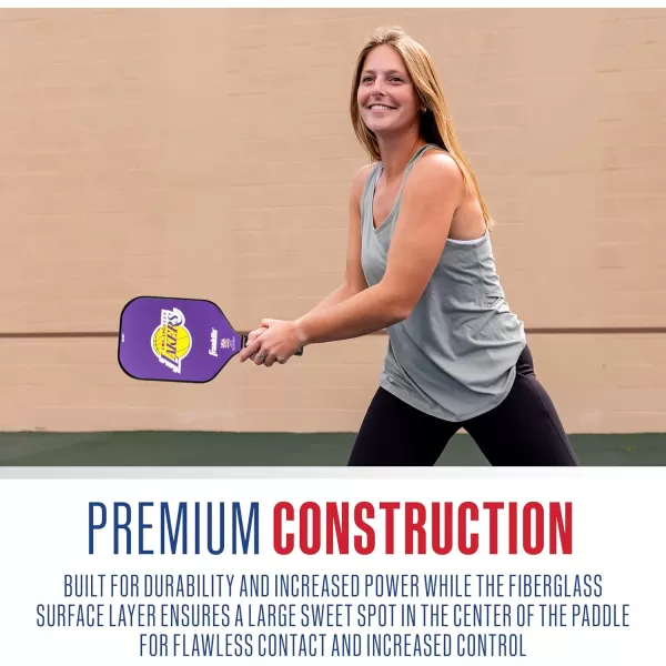 imageFranklin Sports NBA Pickleball Paddle  Official NBA Team Pickleball Paddles  USAP USAPA Approved Premium Quality Pickleball Paddles  Authentic Team Logos  ColorsLos Angeles Lakers