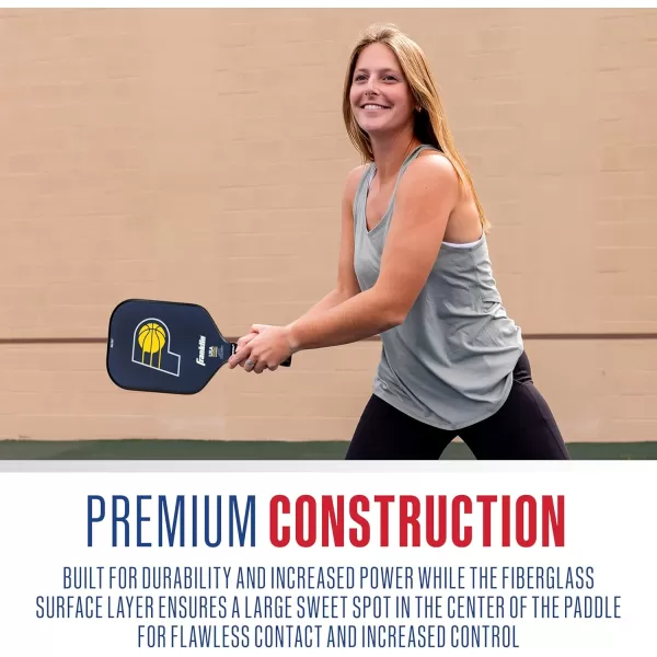 imageFranklin Sports NBA Pickleball Paddle  Official NBA Team Pickleball Paddles  USAP USAPA Approved Premium Quality Pickleball Paddles  Authentic Team Logos  ColorsIndiana Pacers