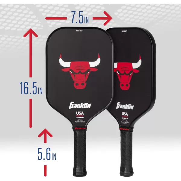 imageFranklin Sports NBA Pickleball Paddle  Official NBA Team Pickleball Paddles  USAP USAPA Approved Premium Quality Pickleball Paddles  Authentic Team Logos  ColorsChicago Bulls