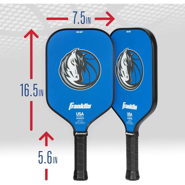 imageFranklin Sports NBA Pickleball Paddle  Official NBA Team Pickleball Paddles  USAP USAPA Approved Premium Quality Pickleball Paddles  Authentic Team Logos  ColorsDallas Mavericks