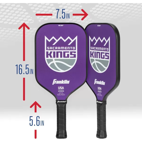imageFranklin Sports NBA Pickleball Paddle  Official NBA Team Pickleball Paddles  USAP USAPA Approved Premium Quality Pickleball Paddles  Authentic Team Logos  ColorsSacramento Kings