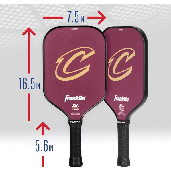 imageFranklin Sports NBA Pickleball Paddle  Official NBA Team Pickleball Paddles  USAP USAPA Approved Premium Quality Pickleball Paddles  Authentic Team Logos  ColorsCleveland Cavaliers