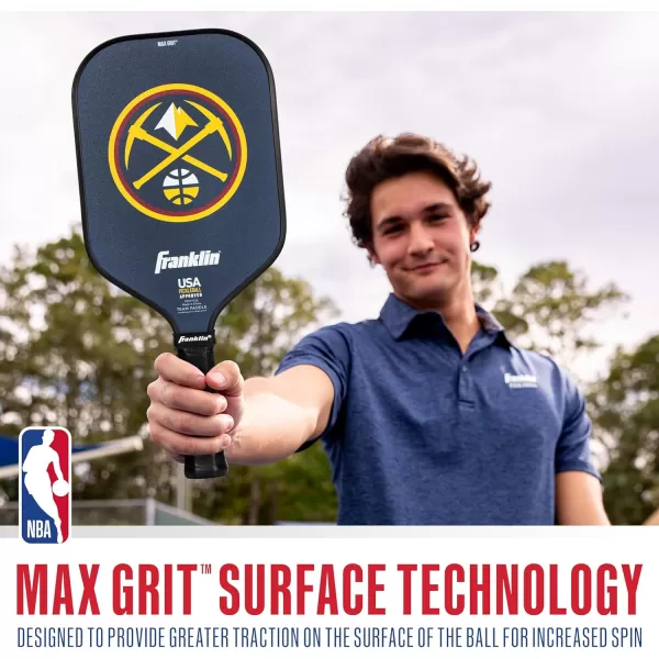imageFranklin Sports NBA Pickleball Paddle  Official NBA Team Pickleball Paddles  USAP USAPA Approved Premium Quality Pickleball Paddles  Authentic Team Logos  ColorsDenver Nuggets