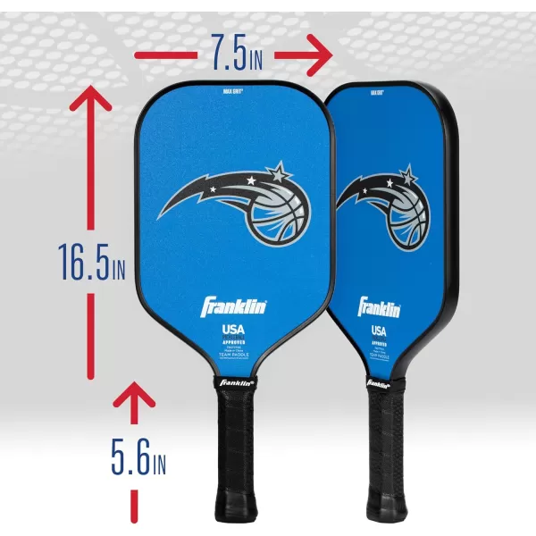 imageFranklin Sports NBA Pickleball Paddle  Official NBA Team Pickleball Paddles  USAP USAPA Approved Premium Quality Pickleball Paddles  Authentic Team Logos  ColorsOrlando Magic
