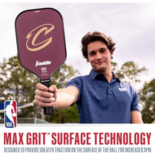 imageFranklin Sports NBA Pickleball Paddle  Official NBA Team Pickleball Paddles  USAP USAPA Approved Premium Quality Pickleball Paddles  Authentic Team Logos  ColorsCleveland Cavaliers