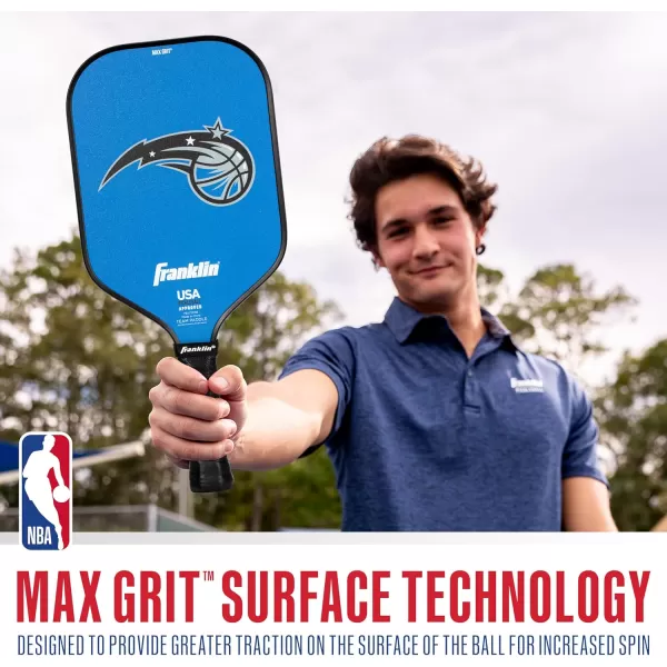 imageFranklin Sports NBA Pickleball Paddle  Official NBA Team Pickleball Paddles  USAP USAPA Approved Premium Quality Pickleball Paddles  Authentic Team Logos  ColorsOrlando Magic