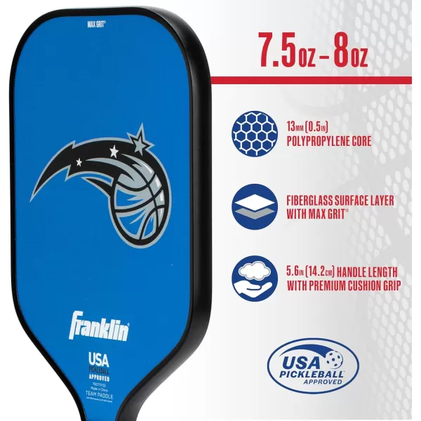 imageFranklin Sports NBA Pickleball Paddle  Official NBA Team Pickleball Paddles  USAP USAPA Approved Premium Quality Pickleball Paddles  Authentic Team Logos  ColorsOrlando Magic