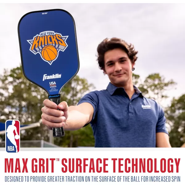 imageFranklin Sports NBA Pickleball Paddle  Official NBA Team Pickleball Paddles  USAP USAPA Approved Premium Quality Pickleball Paddles  Authentic Team Logos  ColorsNew York Knicks