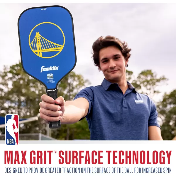 imageFranklin Sports NBA Pickleball Paddle  Official NBA Team Pickleball Paddles  USAP USAPA Approved Premium Quality Pickleball Paddles  Authentic Team Logos  ColorsGolden State Warriors