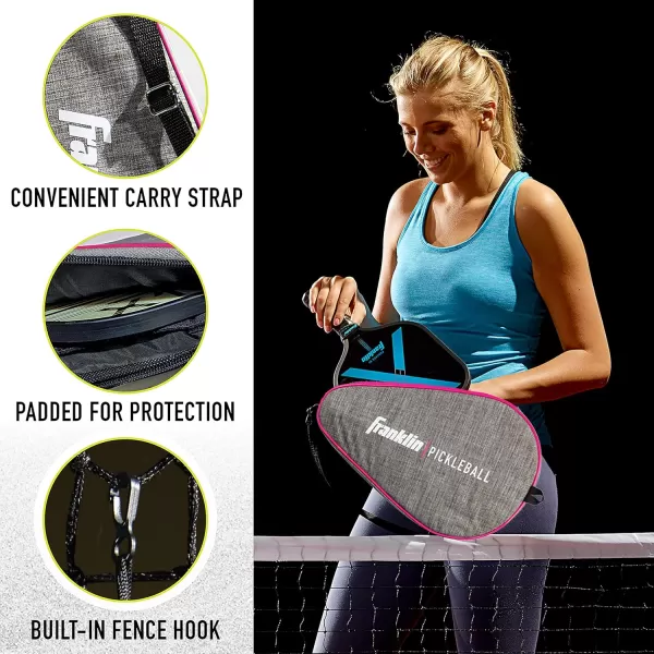 imageFranklin Sports Pickleball Paddle Bag  Official Bag of the US OpenGrayPink