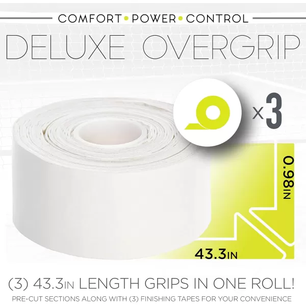 imageFranklin Sports Pickleball Paddle Overgrips  Provides Extra Grip  Slight Tackiness  Durable ampamp StrongWhite