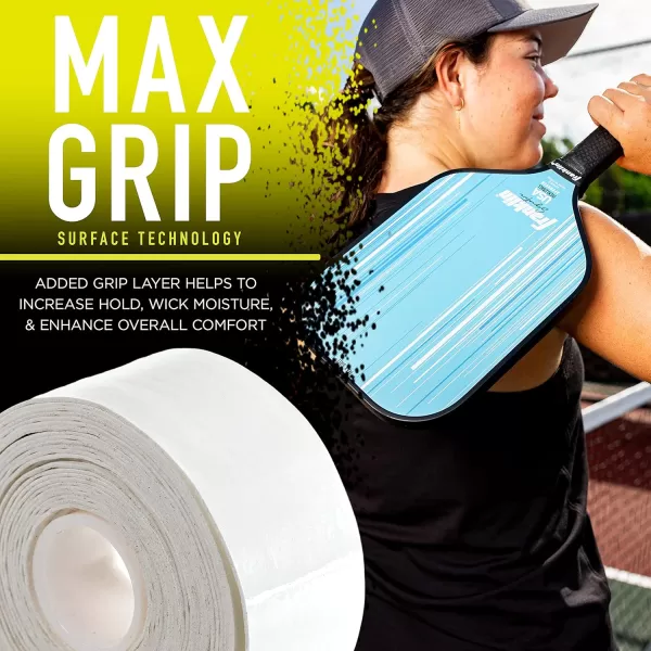 imageFranklin Sports Pickleball Paddle Overgrips  Provides Extra Grip  Slight Tackiness  Durable ampamp StrongWhite