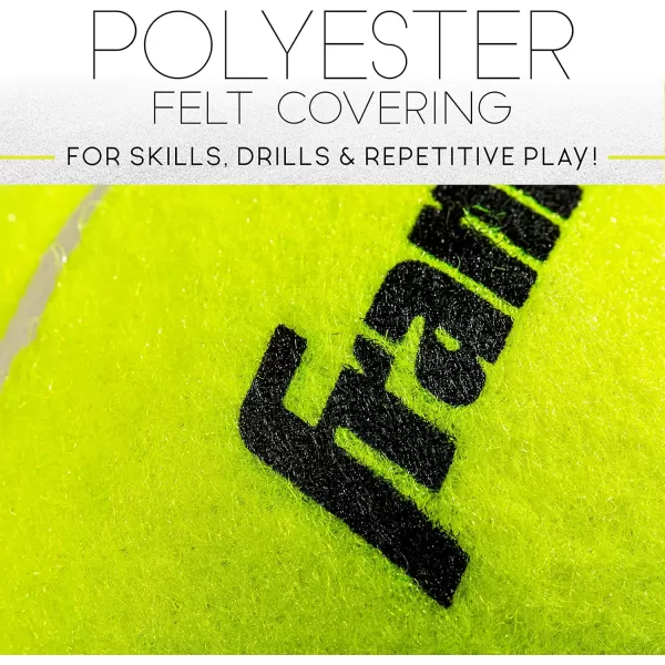 imageFranklin Sports Pressureless Tennis Balls  Official Size Low Pressure Tennis Balls  Great for Training  Practice  Low Bounce Tennis Balls  All Court Surface Tennis Balls  Carry Bag Included18 Balls