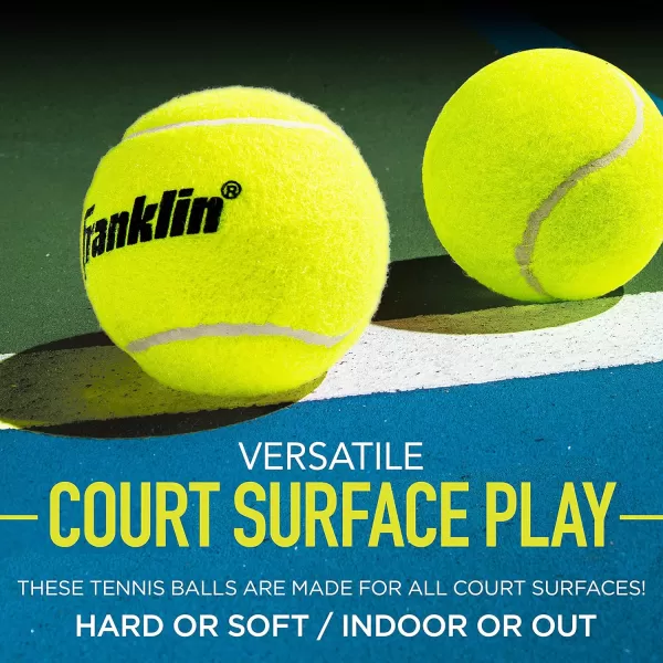 imageFranklin Sports Pressureless Tennis Balls  Official Size Low Pressure Tennis Balls  Great for Training  Practice  Low Bounce Tennis Balls  All Court Surface Tennis Balls  Carry Bag Included18 Balls