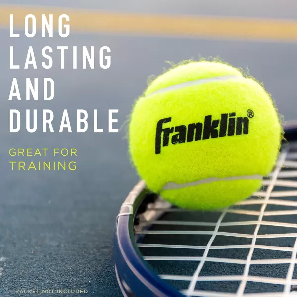 imageFranklin Sports Pressureless Tennis Balls  Official Size Low Pressure Tennis Balls  Great for Training  Practice  Low Bounce Tennis Balls  All Court Surface Tennis Balls  Carry Bag Included18 Balls
