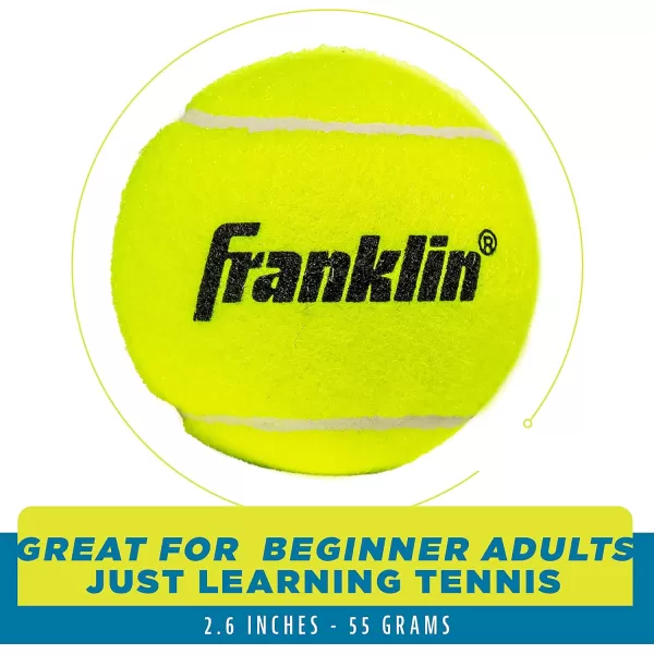imageFranklin Sports Pressureless Tennis Balls  Official Size Low Pressure Tennis Balls  Great for Training  Practice  Low Bounce Tennis Balls  All Court Surface Tennis Balls  Carry Bag Included3 Pack