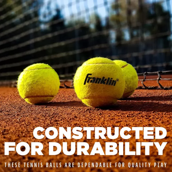 imageFranklin Sports Pressureless Tennis Balls  Official Size Low Pressure Tennis Balls  Great for Training  Practice  Low Bounce Tennis Balls  All Court Surface Tennis Balls  Carry Bag Included3 Pack
