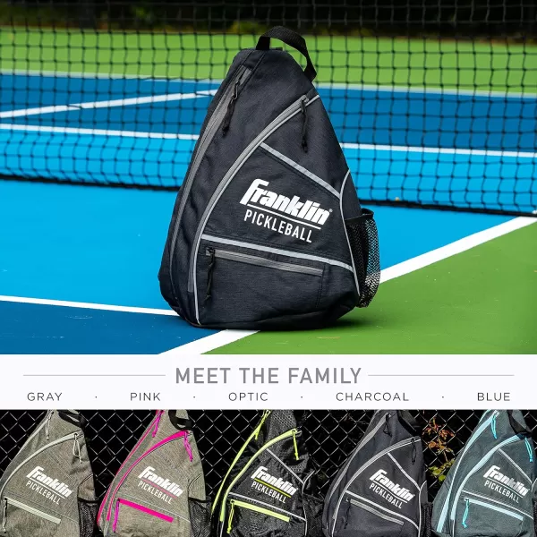 imageFranklin Sports Sling Bag Backpack for Pickleball Gear  Equipment  Holds Paddles Balls  Accessories  Official US Open Bag for Men  WomenCharcoal Gray