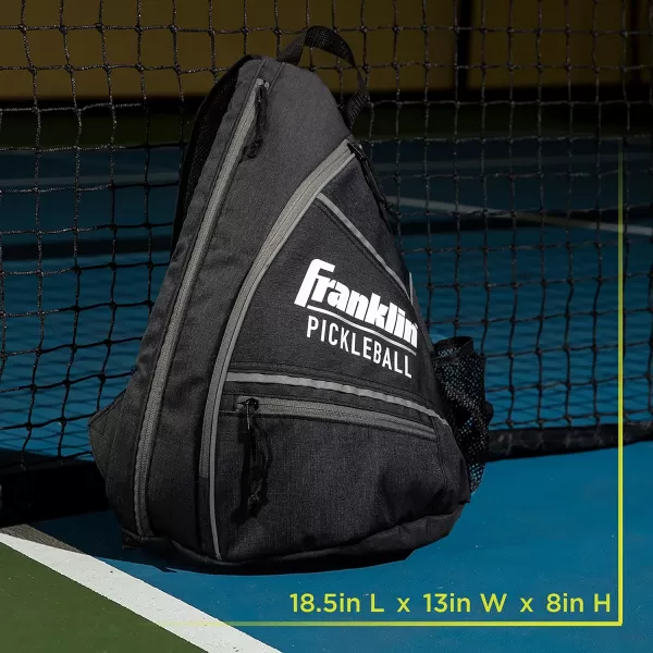 imageFranklin Sports Sling Bag Backpack for Pickleball Gear  Equipment  Holds Paddles Balls  Accessories  Official US Open Bag for Men  WomenCharcoal Gray