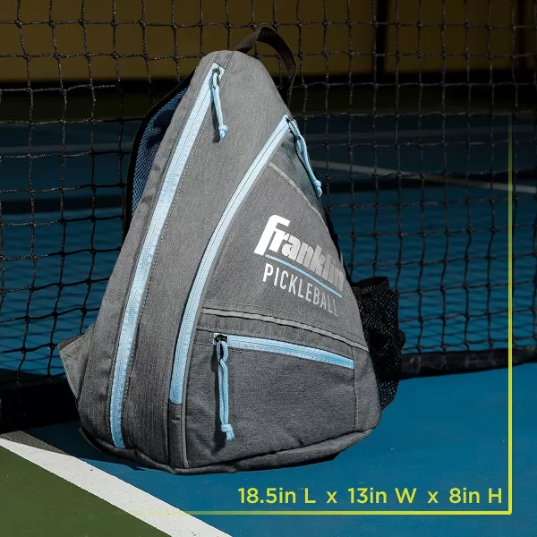 imageFranklin Sports Sling Bag Backpack for Pickleball Gear  Equipment  Holds Paddles Balls  Accessories  Official US Open Bag for Men  WomenGrayBlue