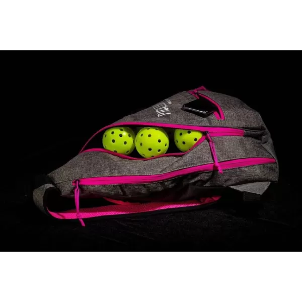 imageFranklin Sports Sling Bag Backpack for Pickleball Gear  Equipment  Holds Paddles Balls  Accessories  Official US Open Bag for Men  WomenGrayPink