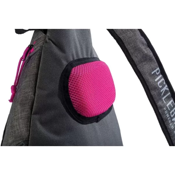 imageFranklin Sports Sling Bag Backpack for Pickleball Gear  Equipment  Holds Paddles Balls  Accessories  Official US Open Bag for Men  WomenGrayPink