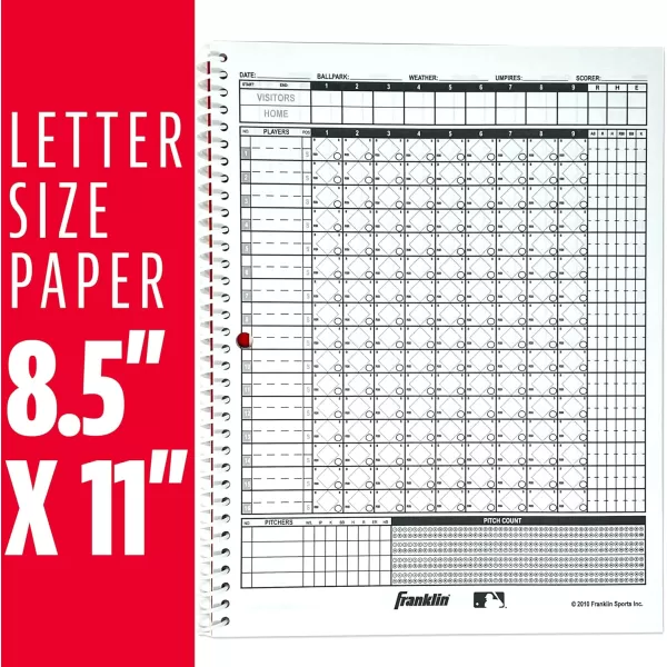 imageMLB Baseball  Softball Scorebook  Score Keeping Book for Stats Coaching Official Scorekeeper 25 Game