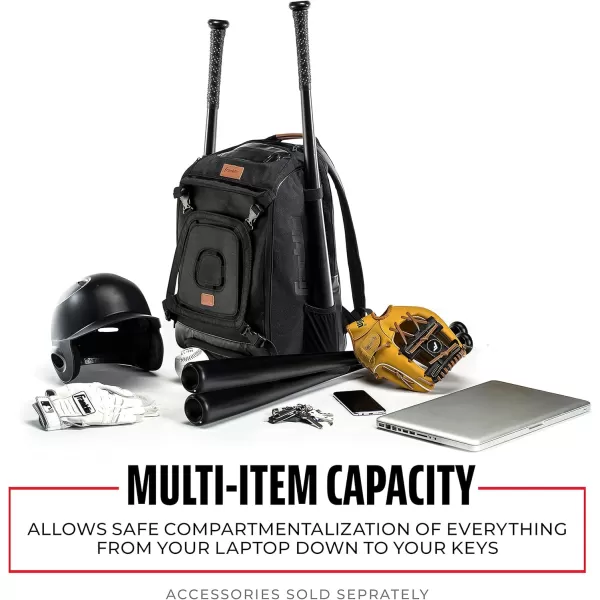 imageMLB Traveler Plus Baseball Backpack  Baseball Bag or Softball Backpack  Stores Batting Glove Helmet Cleats and More