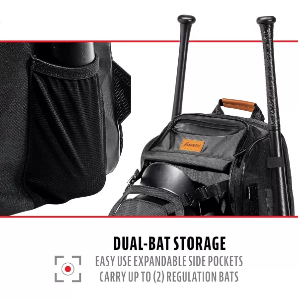 imageMLB Traveler Plus Baseball Backpack  Baseball Bag or Softball Backpack  Stores Batting Glove Helmet Cleats and More