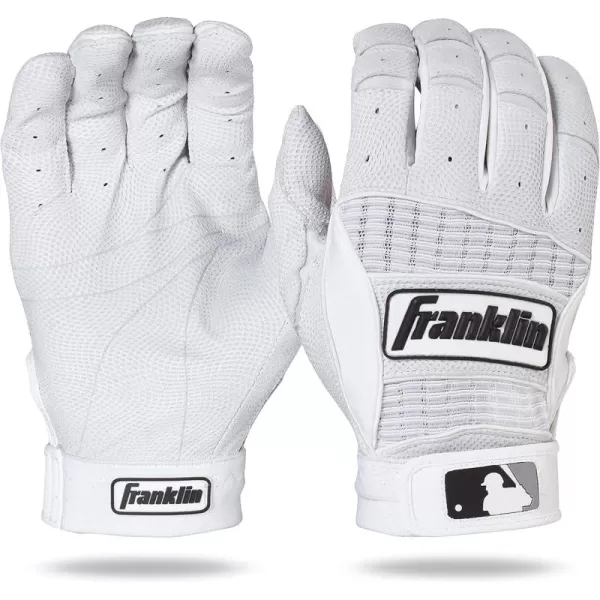 imageFranklin Sports MLB Batting Gloves  Neo Classic II Adult Batting Gloves Pair  Baseball  Softball Batting GlovesPearlWhite